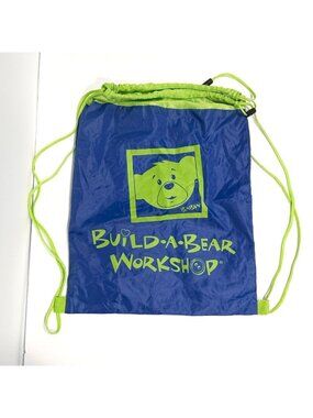 NWOT Build-A-Bear Workshop Blue & Green Drawstring Bag
